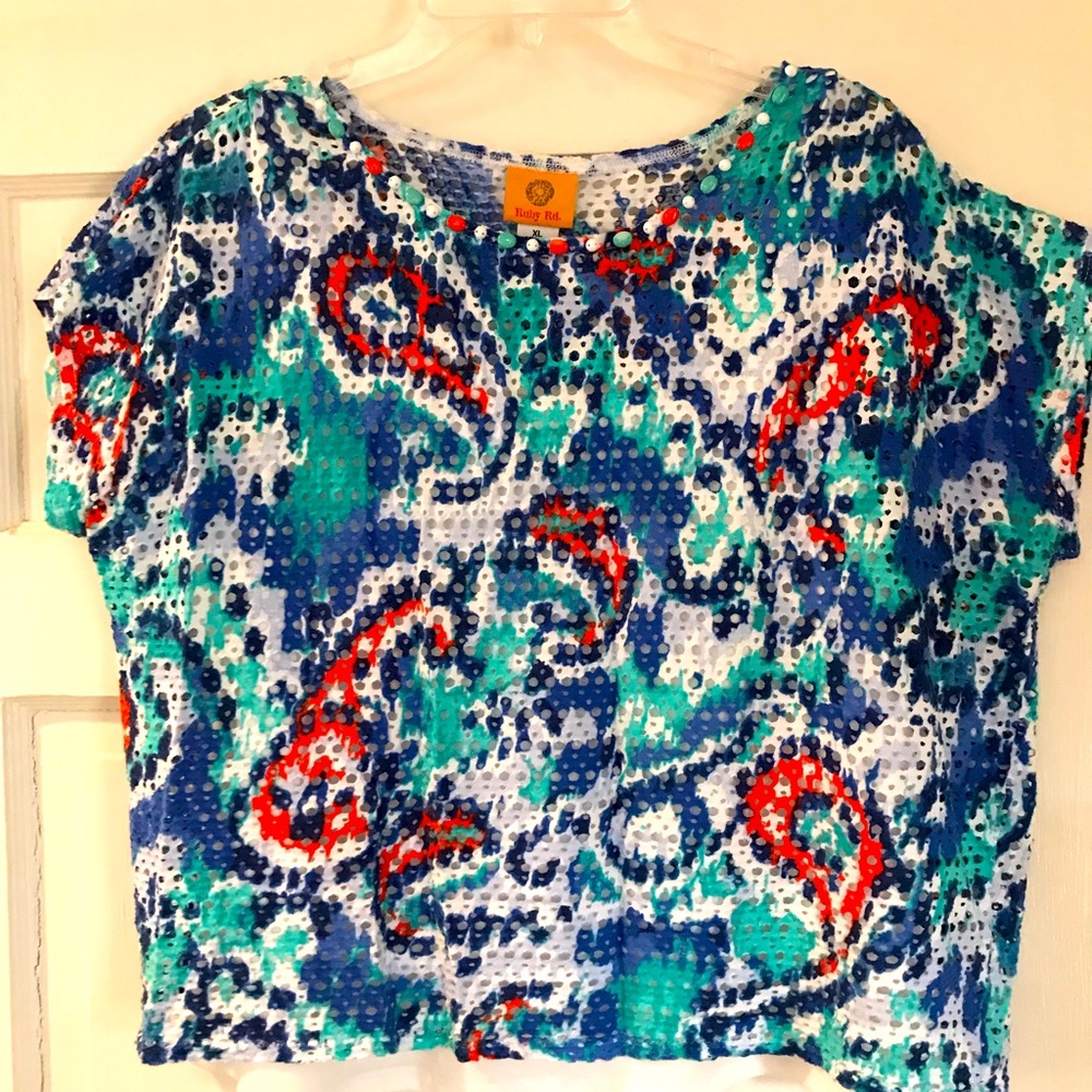 STEAL!! Ruby Rd XL Top ❤️💙💚